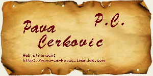 Pava Čerković vizit kartica
